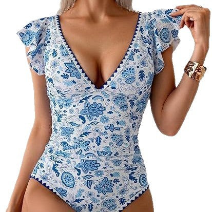 Tummy Control Printed One-Piece Swimsuit