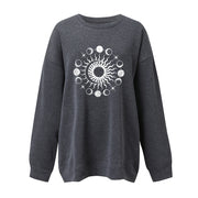 Mysterious Sun & Moon Third Eye Oversized Hoodie
