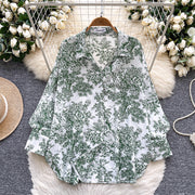 Lazy Style Niche Versatile Loose Casual Printed Shirt