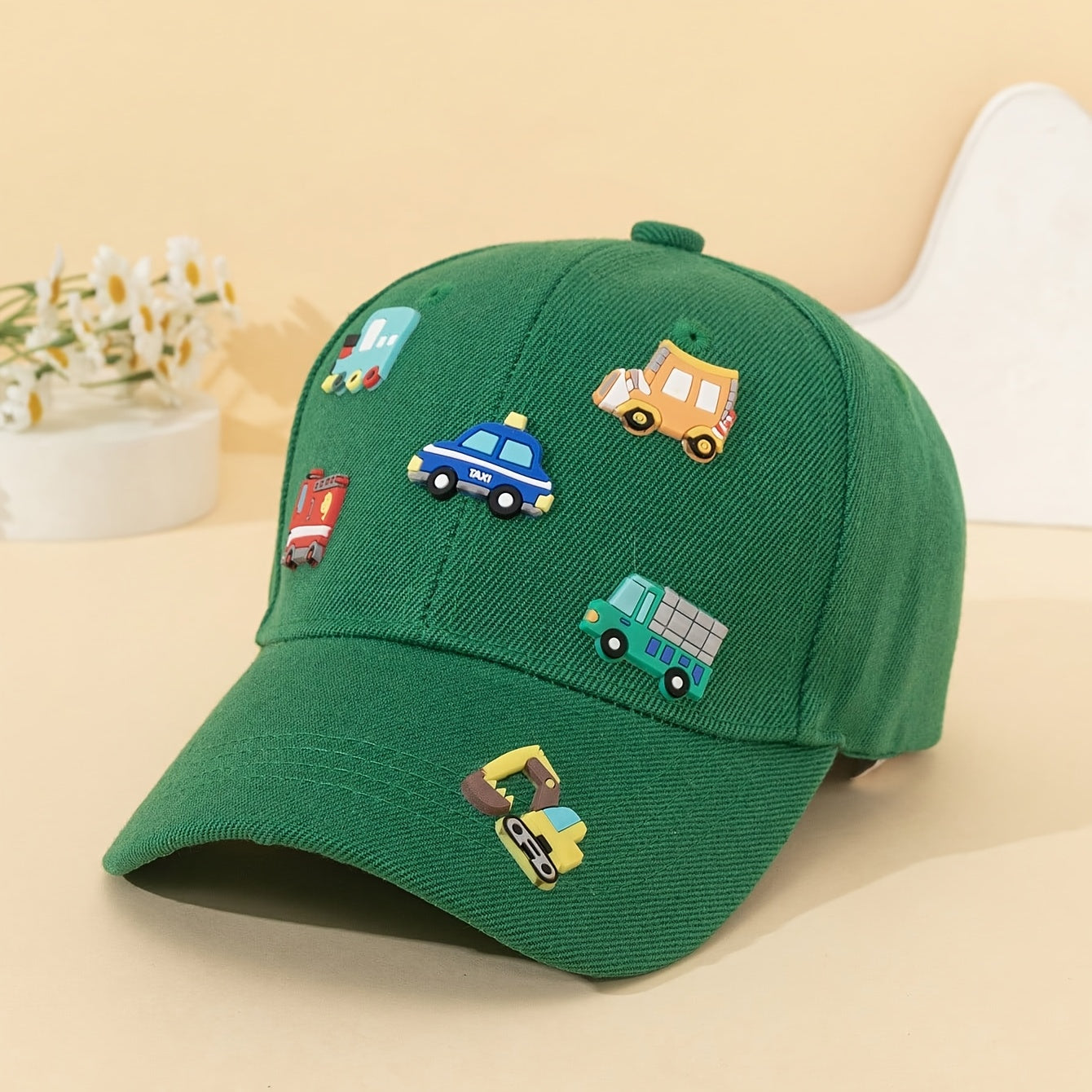 Three-Dimensional Cartoon Mesh Baseball Cap with Car Designs