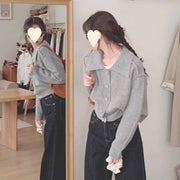 Lapel Sweater Cardigan Niche Sweater Top