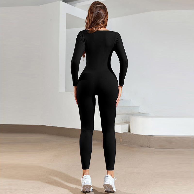 Seamless Long-Sleeve Yoga Bodysuit & Active Romper