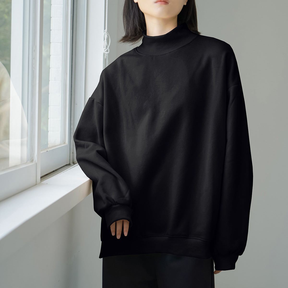 Cozy Oversized Brushed Fleece Pullover Hoodie for Women