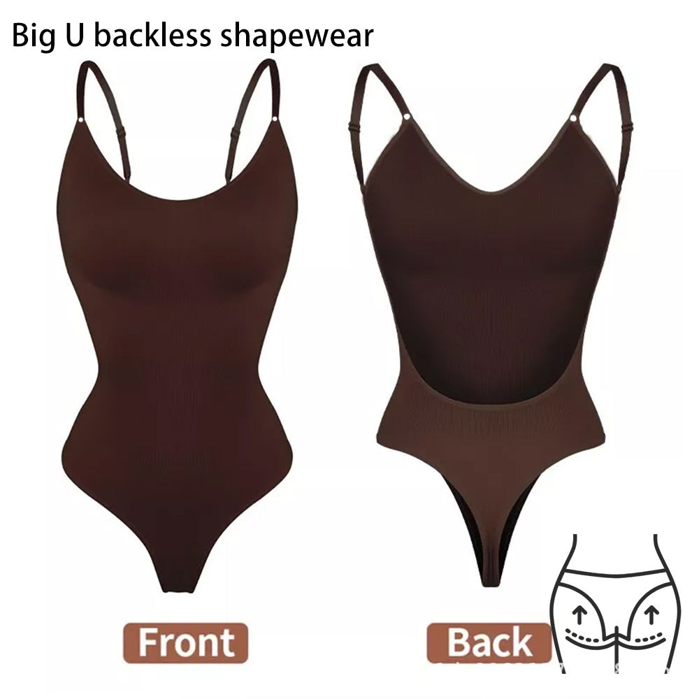 Plus Size Seamless Backless Shapewear Bodysuit