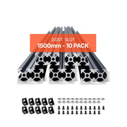 Anodized 2020 T‑Slot Aluminum Extrusion Linear Rail – 1000 mm, 1200 mm, 1500 mm, 2000 mm