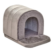 Dog Bed Tunnel House - Winter Warmth Closed Pet Bed With Removable Washable Thickened Mat, Comfortable Puppy Cave With Zipper Door And Soft, Portable Indoor/outdoor Small/middle Dog And Puppy House