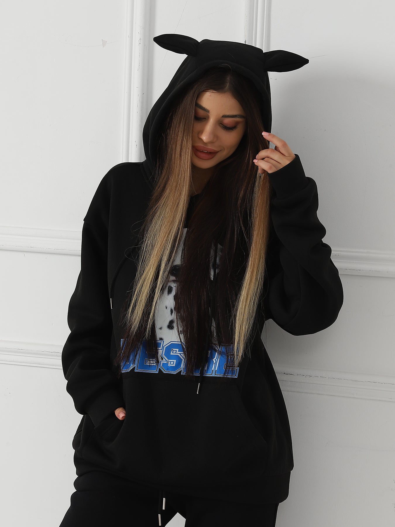 Chic Printed Long Sleeve Casual Sweatshirt for Women