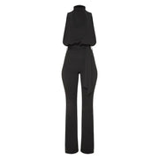 Sleeveless Waist-Cinching Elegant Jumpsuit