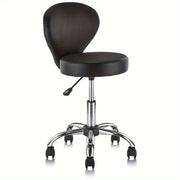 PVC Swivel Open-Back Chair with Adjustable Height, 22" Diameter, Metal Frame, Sponge-Filled Upholstery and Casters