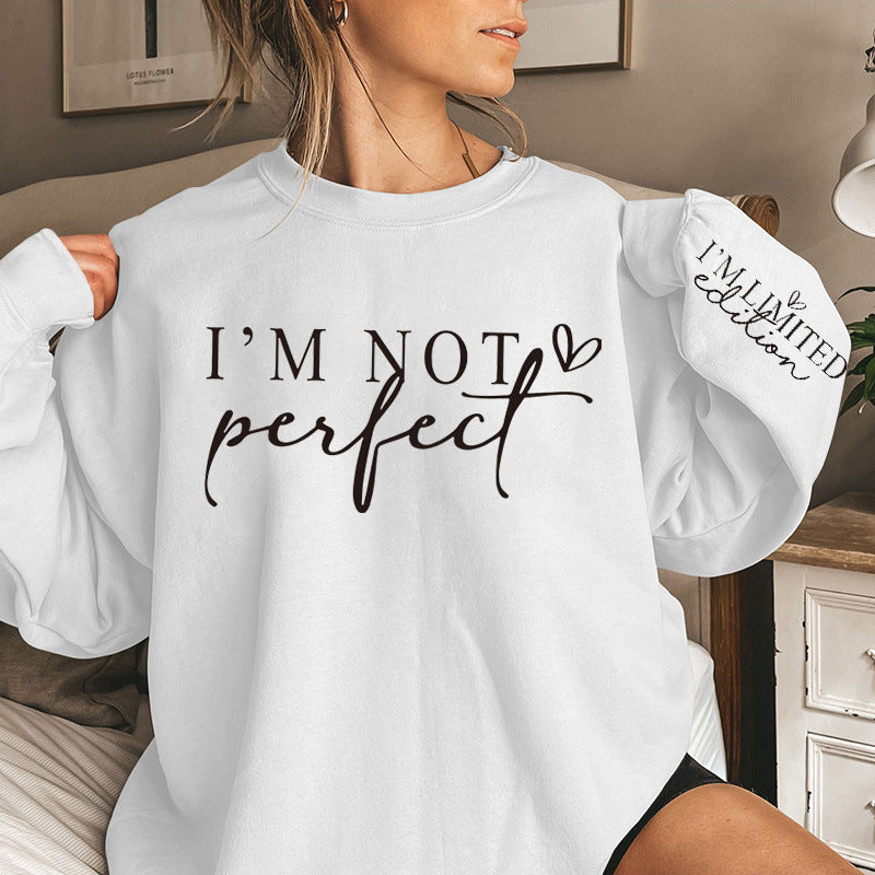 Chic Women's Letter Print Pullover Casual Sweatshirt