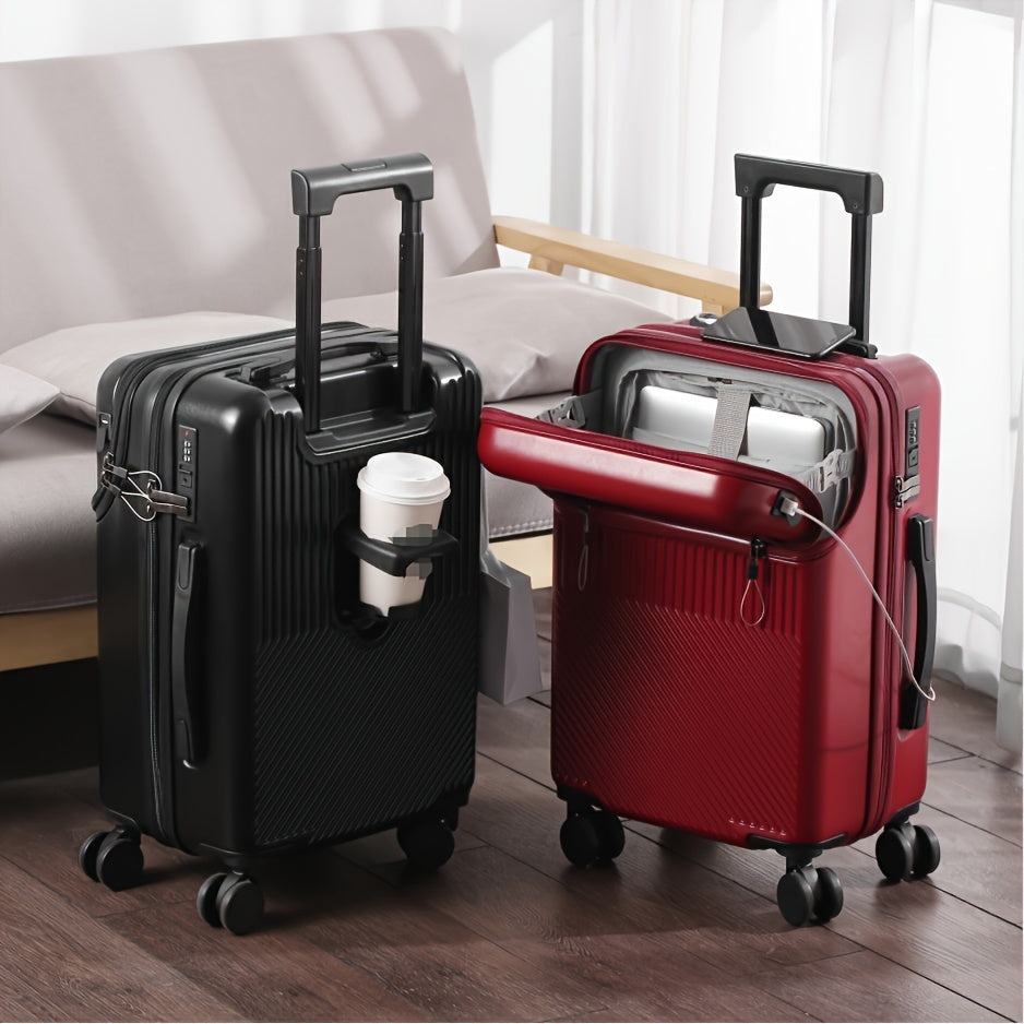 Luggage Case 20 Inch Luggage with Password Lock And Wheels | 1pc Travel Function Boarding Case, Big Capacity Suitcase, Suitable for Daily Use As A Neutral Bag