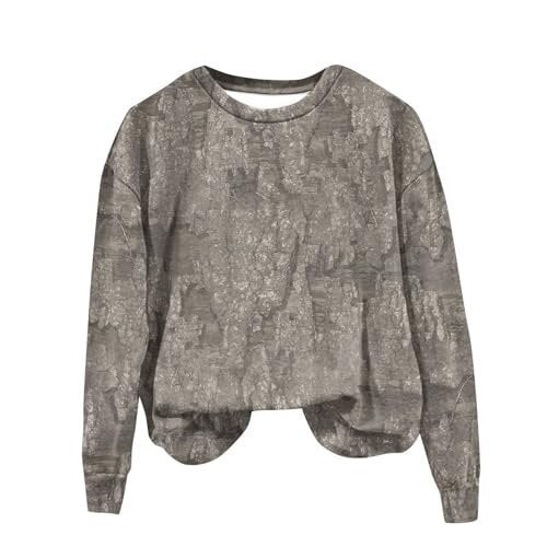 3D Digital Print Casual Long-Sleeve Round Neck Pullover