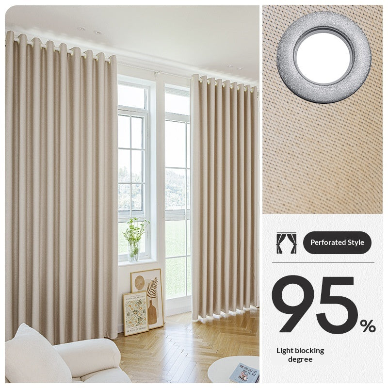 Drill Free Installation High Precision Blackout Curtain with Rod