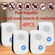 Ultrasonic Insect Repellent Pack – 4/6/8 Plug‑In Units for Cockroaches, Rodents, Ants, Mosquitoes and Spiders
