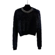 Stylish Cropped Womens Pullover Sweater