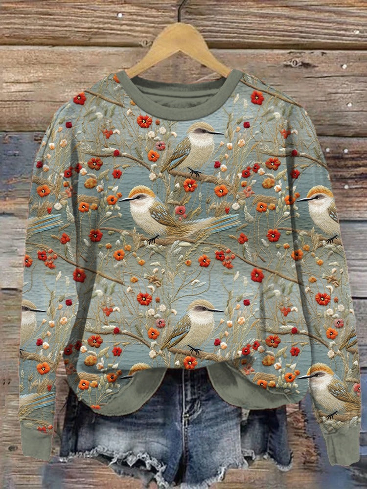 Trendy Animal Print Streetwear Hoodless Sweater for All