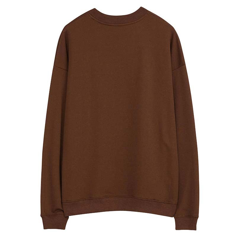 Hamburg Letter Print Oversized Long Sleeve Sweatshirt