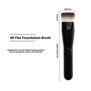 4d Straight Angle Liquid Foundation Brush-black-fiber Wool + Aluminum Tube + Wooden Handle-1 Stick