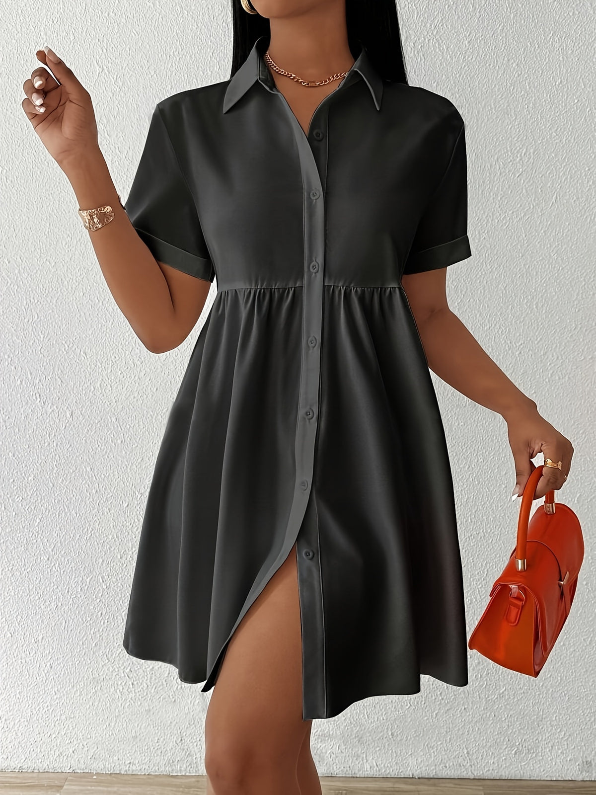 Women's Casual Ruffle A-Line Mini Dress