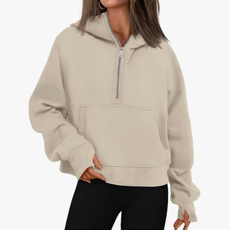 Cozy Oversized Zip-Up Hoodie for Fall & Winter
