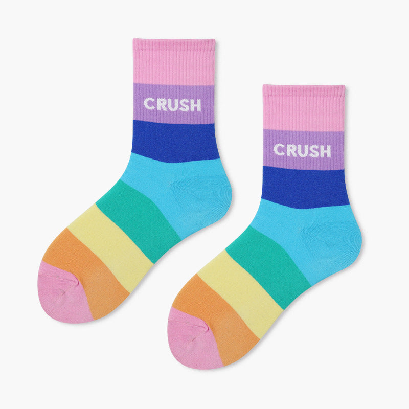 Vibrant Rainbow Socks for Women