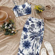 Floral Camisole and Skirt Set