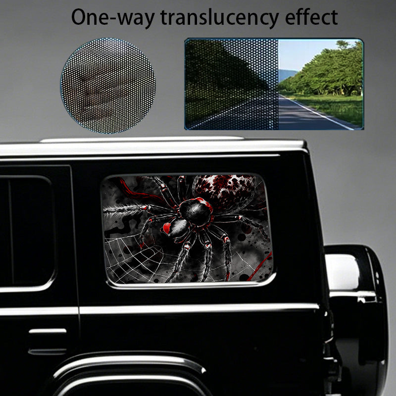 One-Way View Car Privacy Sticker with Geometric Pattern (PVC, One Piece)