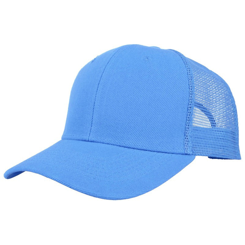 Black Mesh Trucker Snapback Hat with Structured Front