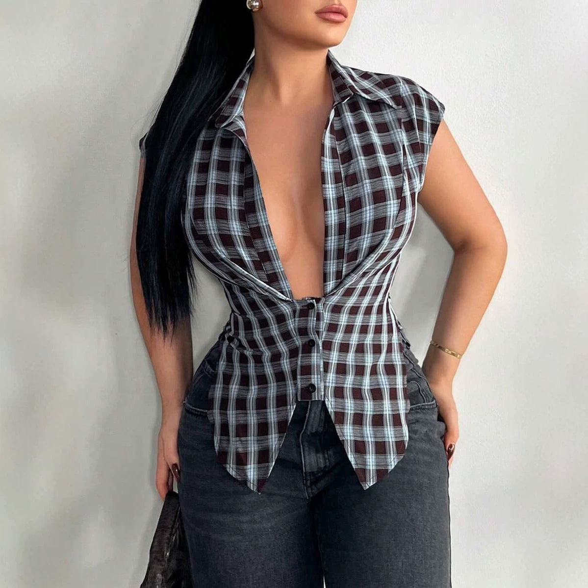 Retro Chic Blouse for Women - Timeless Style
