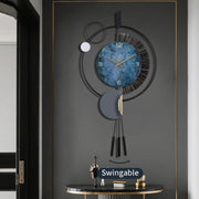 Modern Minimalist European Style Living Room Clock Wall Clock, Light Luxury And Atmospheric Clock Wall Hanging, High-end Feeling, No Need for Punching, Silent Wall Clock, Suitable for Living Room, Bedroom, Study Room, Kitchen, Dining Room, Homestay