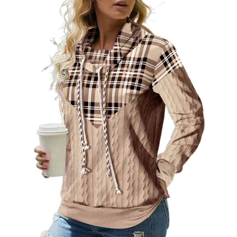 Cozy Multicolor Women's Hooded Pullover Sweater