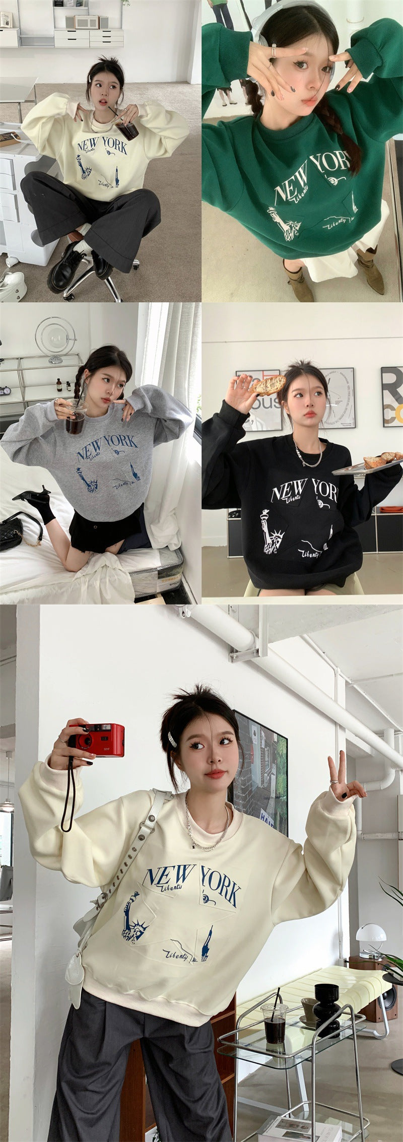 Printed Sweater Early Autumn New Retro Loose All-matching Slimming Top Women's Fashion