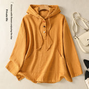 Retro Long-Sleeve Hoodie – Slim Fit, Elegant Urban Pullover