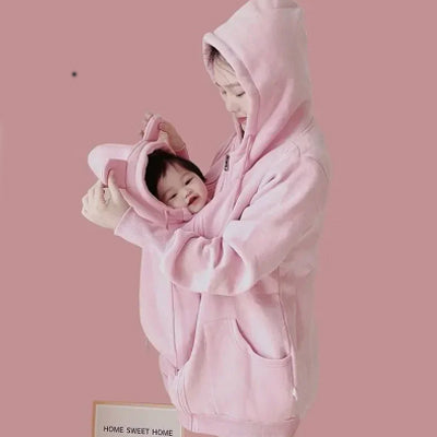Plush Kangaroo Mother & Baby Bonding Hoodie