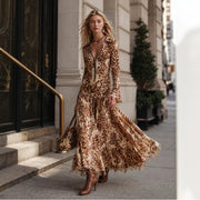 Womens Retro-elegant Tassel Long Dress