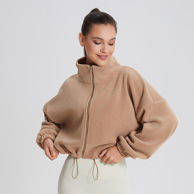 Women's Cozy Fleece Lapel Casual Sweatshirt