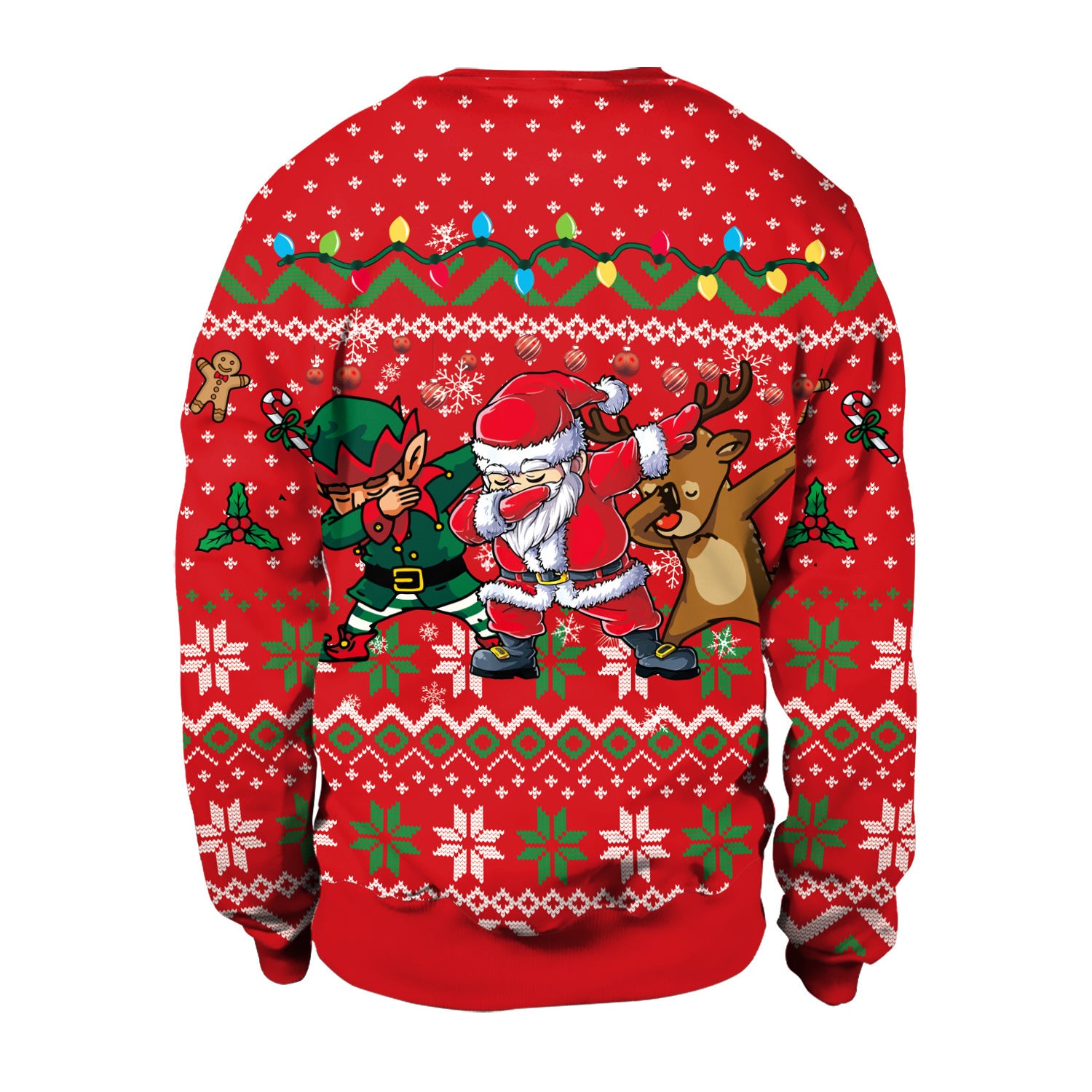 Festive 3D Christmas Couple Sweatshirt Holiday Matching Top