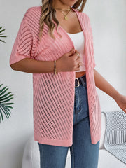 Vibrant Stripe Knit Cardigan – Lightweight, UV‑Protected Cover‑Up