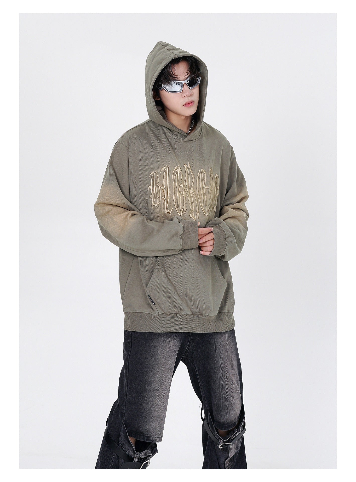 Embroidered Letter Pullover Streetwear Sweater