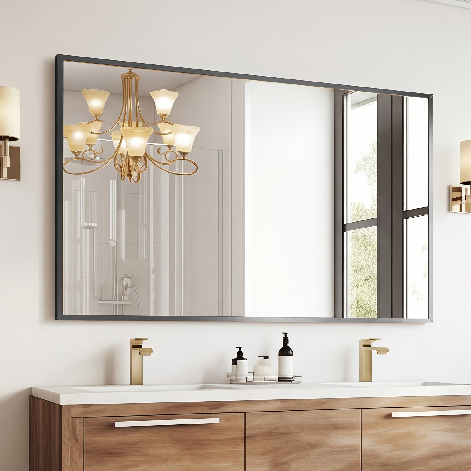 Right-Angle Bathroom and Bedroom Wall Mirror for Home Decor