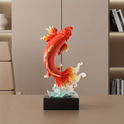 Goldfish statue ornament symbolizing prosperity