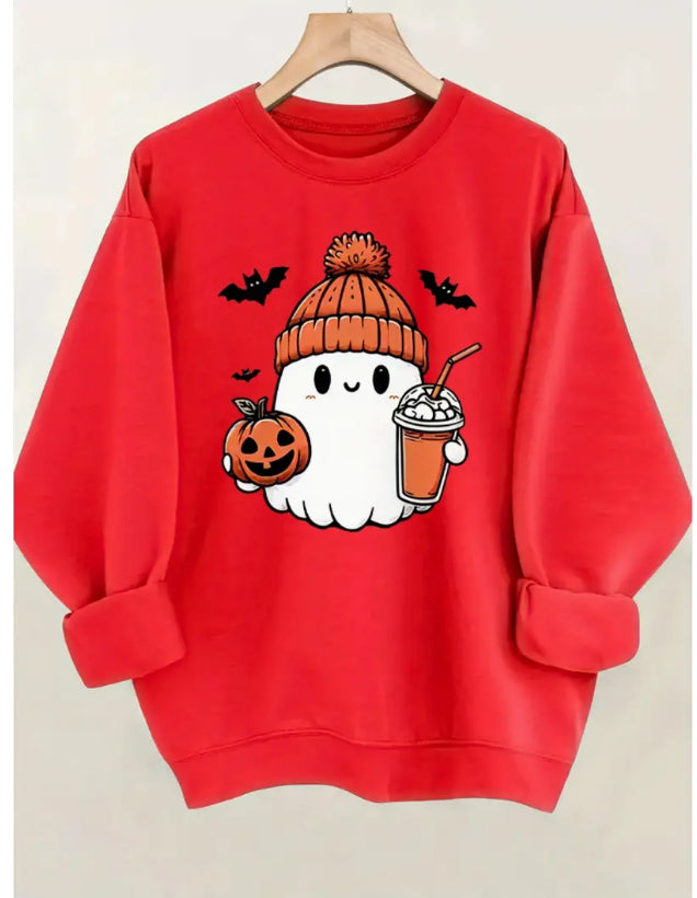 Cozy Letter Print Fleece Sweatshirt for Casual Everyday Wear