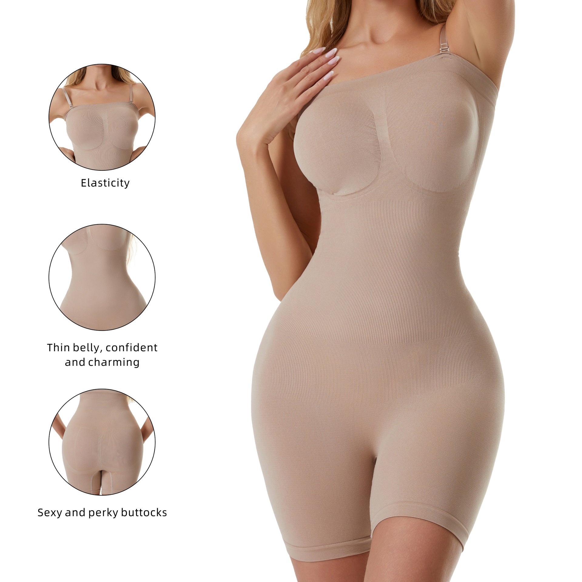 Plus Size Tummy Control Shaping Bodysuit & Butt Lifter