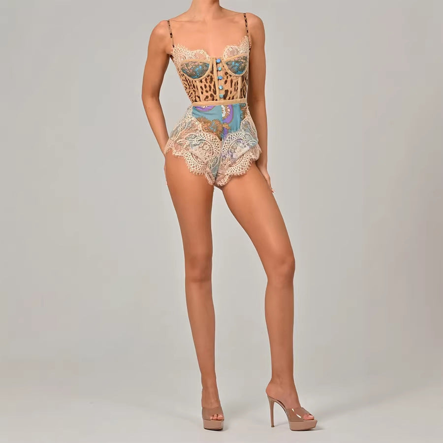 Sexy Lace Camisole Jumpsuit & Romper