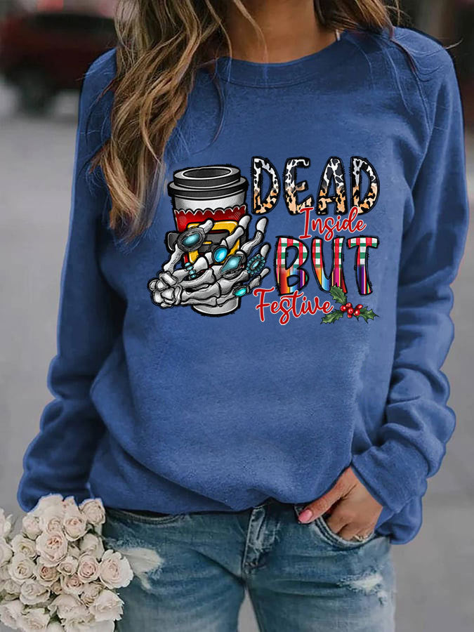 Cozy Pumpkin Print Long Sleeve Women's Sweater