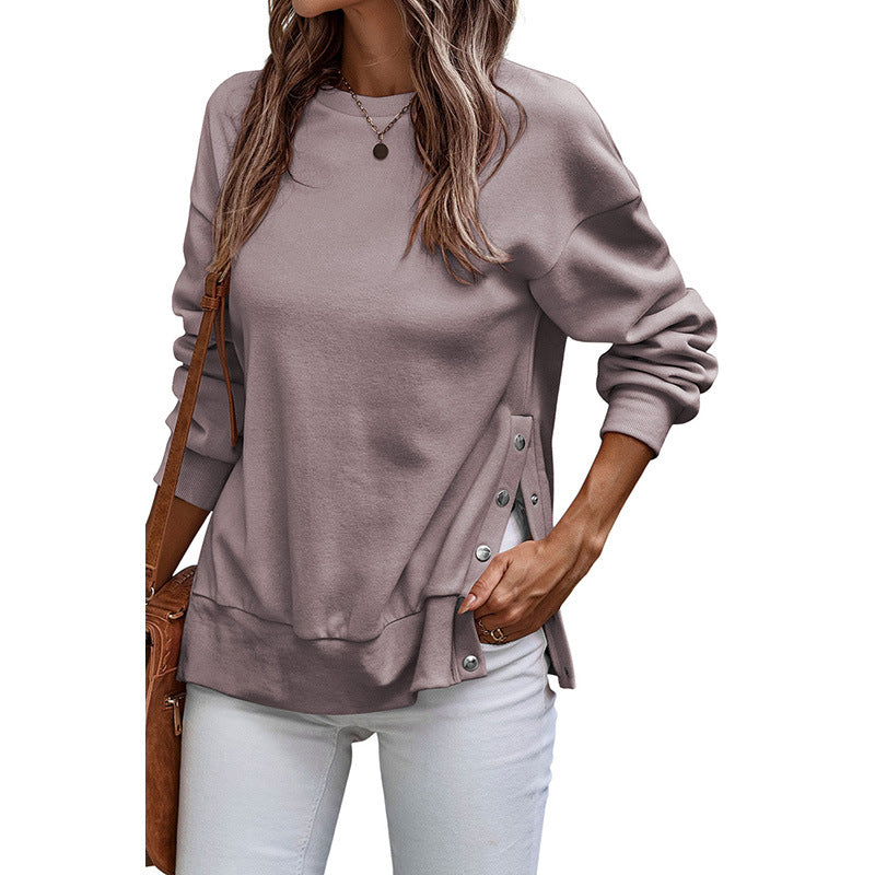 Women's Casual Loose Long Sleeve Pullover Sweatshirt