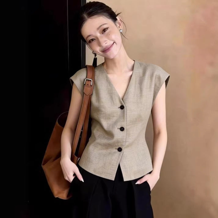 Summer Office Chic Sleeveless Top for Women