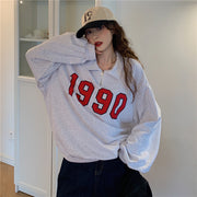 Retro Half-Zip Polo Long Sleeve Sweater