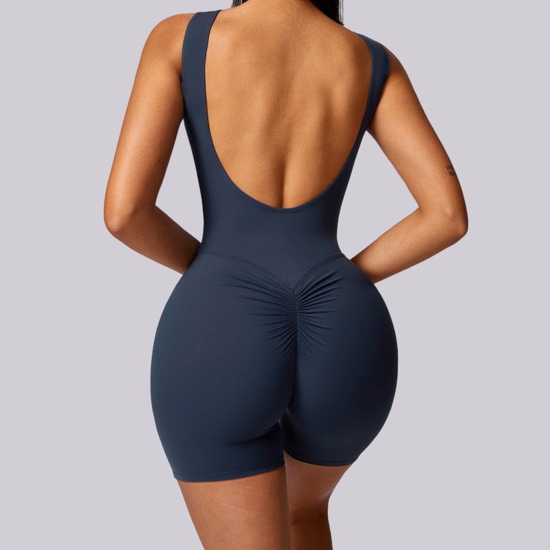 Seamless Back Shaping Yoga Jumpsuit for Workout & Fitness