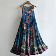 Women's Casual Digital Print V-neck Dress